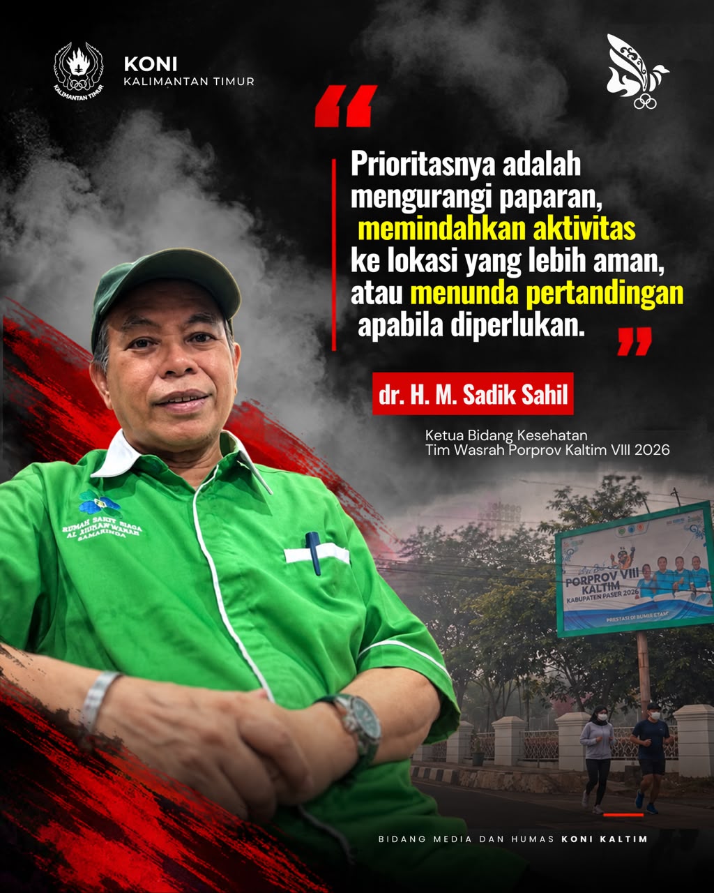kabut-asap-intai-porprov-kaltim-viii-keselamatan-atlet-nomor-satu